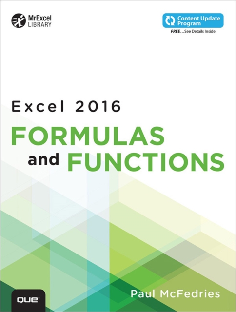 Microsoft Excel 2016 Formulas and Functions, EPUB eBook