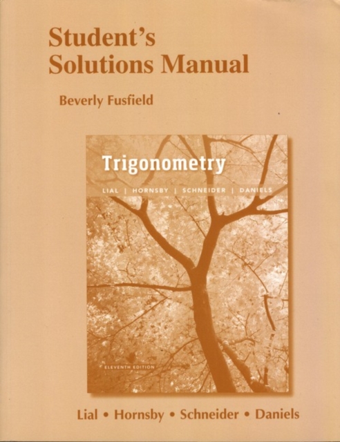 Student's Solutions Manual for Trigonometry, Paperback / softback Book
