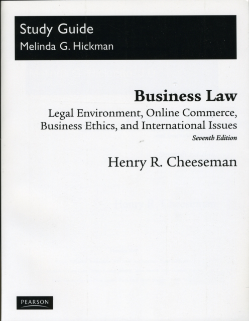 Study Guide for Business Law, Paperback Book