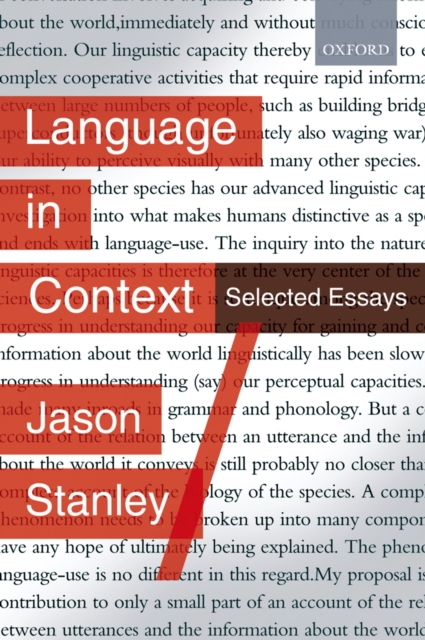 Language in Context : Selected Essays, PDF eBook