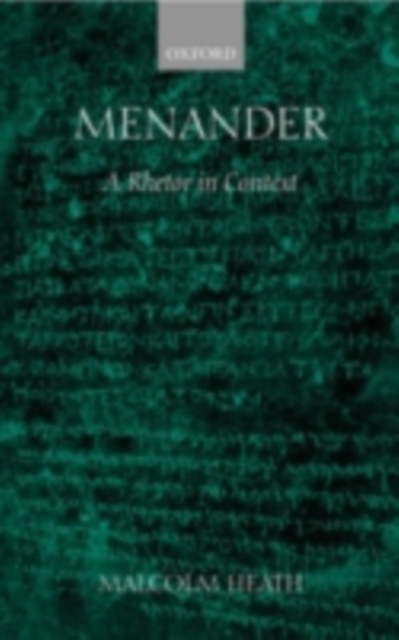 Menander : A Rhetor in Context, PDF eBook