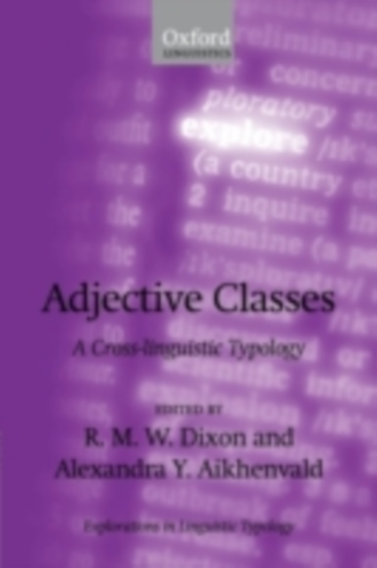 Adjective Classes : A Cross-Linguistic Typology, PDF eBook