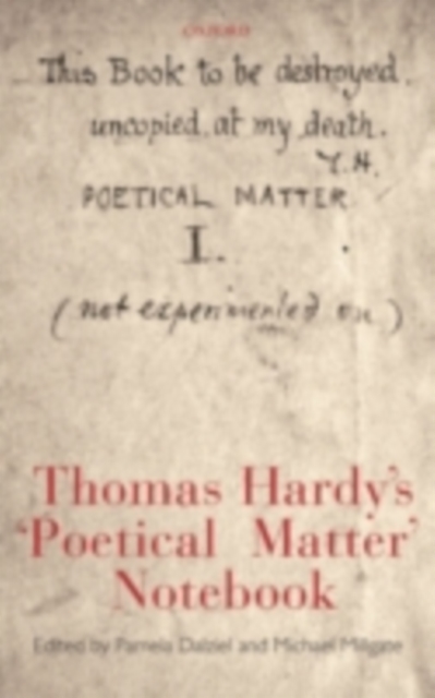 Thomas Hardy's 'Poetical Matter' Notebook, PDF eBook
