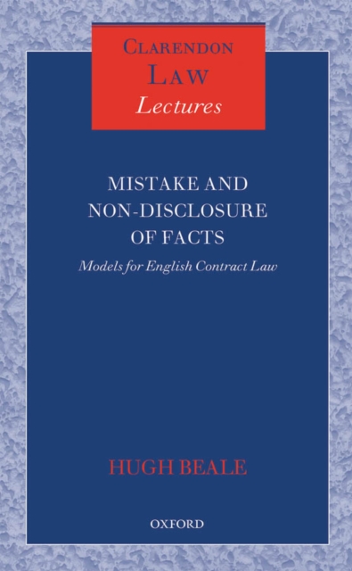 Mistake and Non-Disclosure of Fact : Models for English Contract Law, EPUB eBook