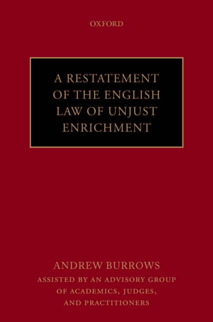 A Restatement of the English Law of Unjust Enrichment, PDF eBook