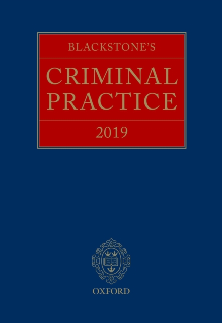 Blackstone's Criminal Practice 2019, EPUB eBook