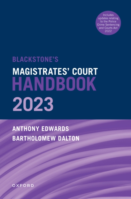 Blackstone's Magistrates' Court Handbook 2023, PDF eBook