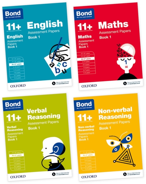 Bond 11+: English, Maths, Non-verbal Reasoning, Verbal Reasoning: Assessment Papers : 10-11 years Bundle, Multiple copy pack Book