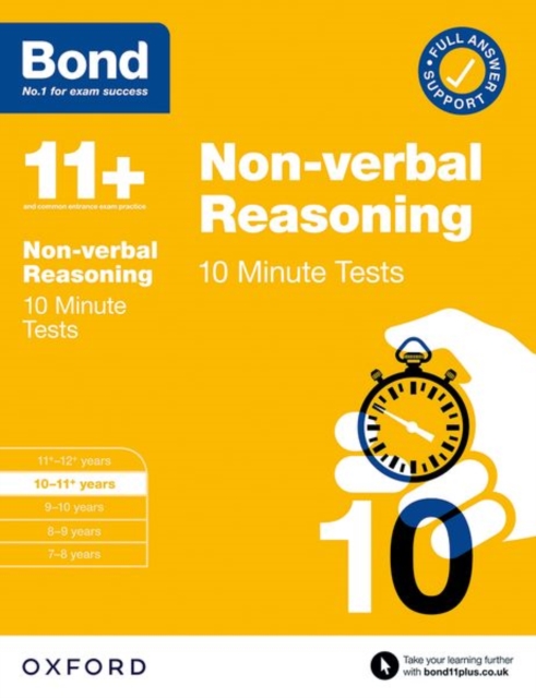 Bond 11+: Bond 11+ 10 Minute Tests Non-verbal Reasoning 10-11 years: For 11+ GL assessment and Entrance Exams, Paperback / softback Book