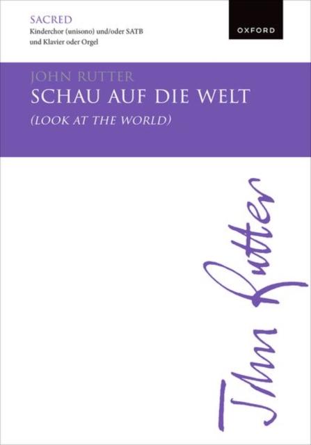 Schau auf die Welt (Look at the world), Sheet music Book