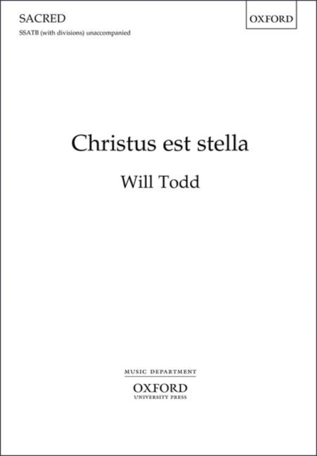 Christus est stella, Sheet music Book