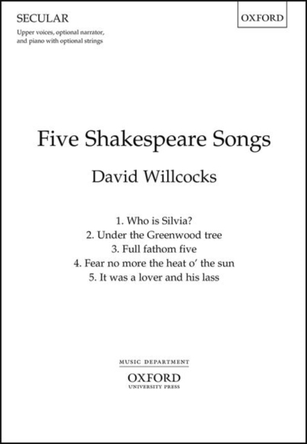 Five Shakespeare Songs, Sheet music Book