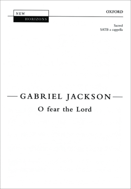 O fear the Lord, Sheet music Book