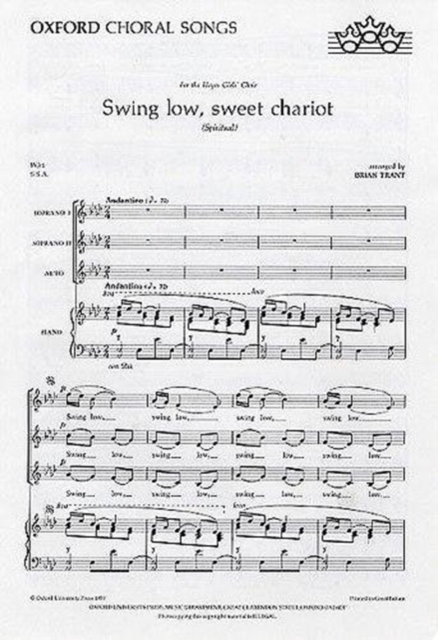 Swing low, sweet chariot, Sheet music Book