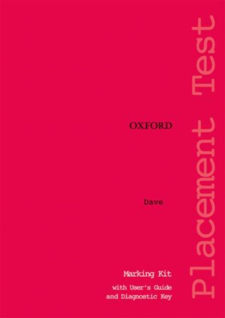 Oxford Placement Tests 1: Marking Kit, Paperback / softback Book