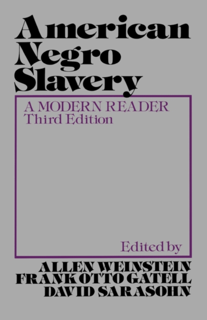 American Negro Slavery, Paperback / softback Book