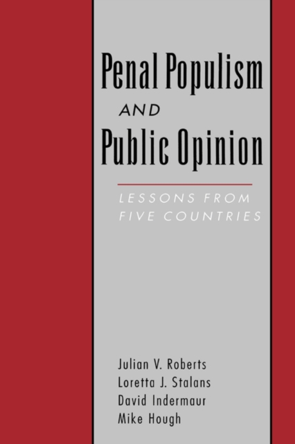 Penal Populism and Public Opinion : Lessons from Five Countries, Hardback Book