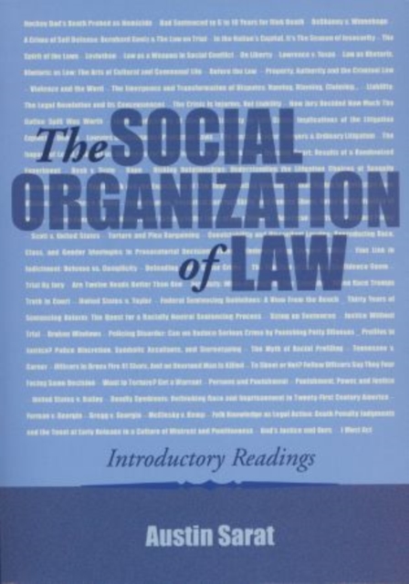 The Social Organization of Law : Introductory Readings, Paperback / softback Book