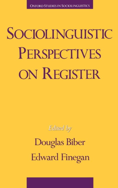 Sociolinguistic Perspectives on Register, PDF eBook