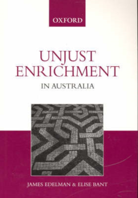 Unjust Enrichment in Australia, Paperback / softback Book