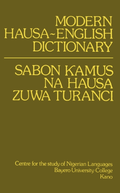 Modern Hausa-English Dictionary, Paperback Book