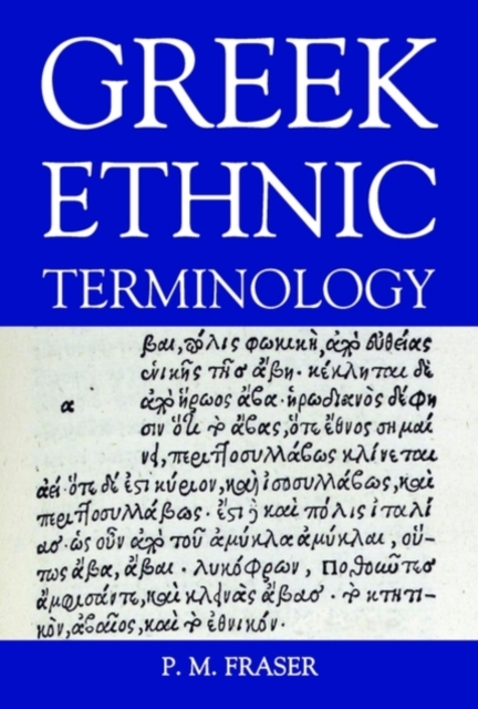Greek Ethnic Terminology, Hardback Book