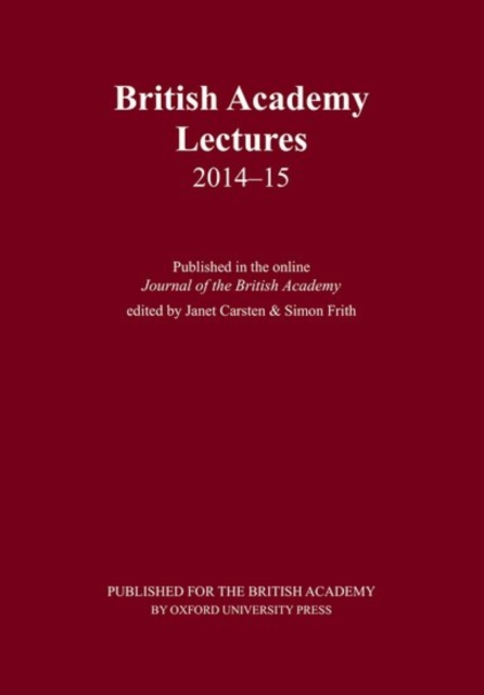 British Academy Lectures 2014-15, Paperback / softback Book