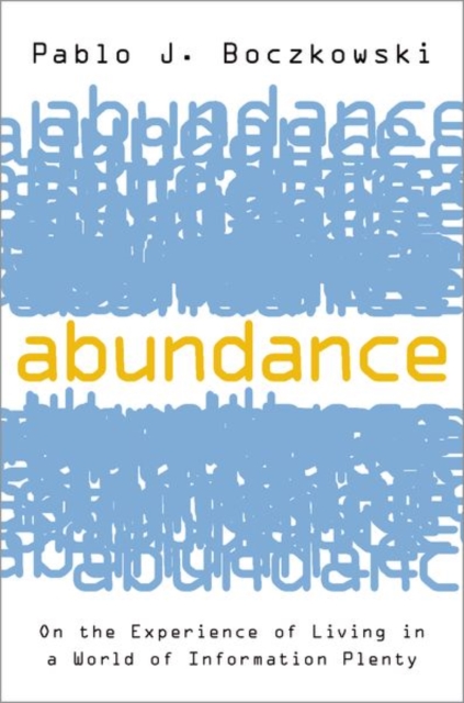 Abundance : On the Experience of Living in a World of Information Plenty, Hardback Book