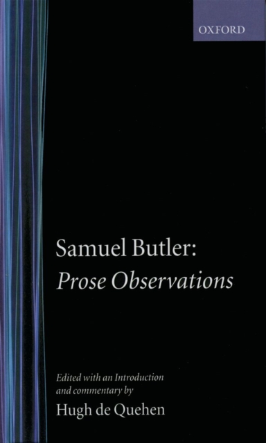 Prose Observations, Hardback Book