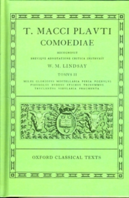 Plautus Comoediae Vol. II: Miles Gloriosus - Fragmenta, Fold-out book or chart Book