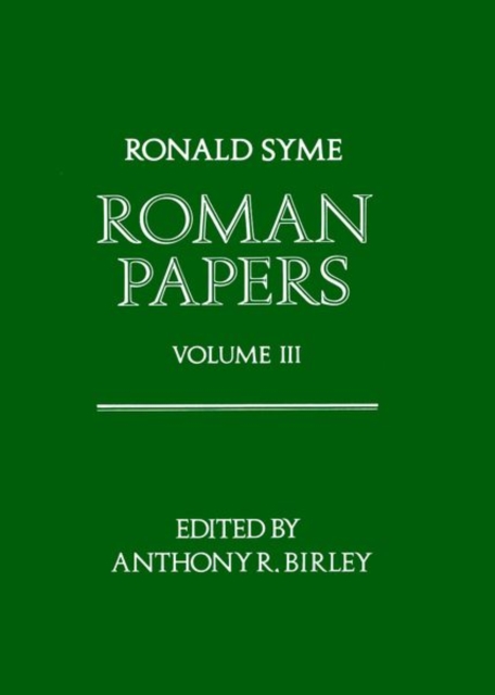 Roman Papers: Volume III, Hardback Book