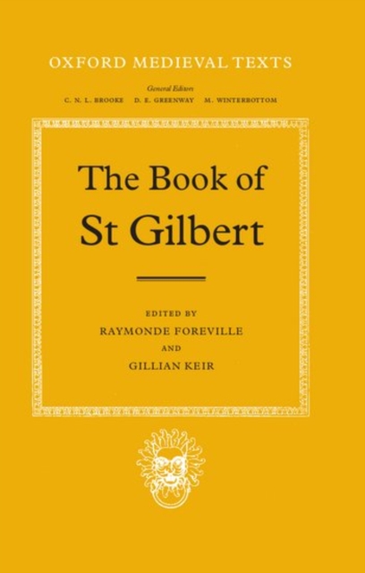 The Book of St Gilbert, Hardback Book