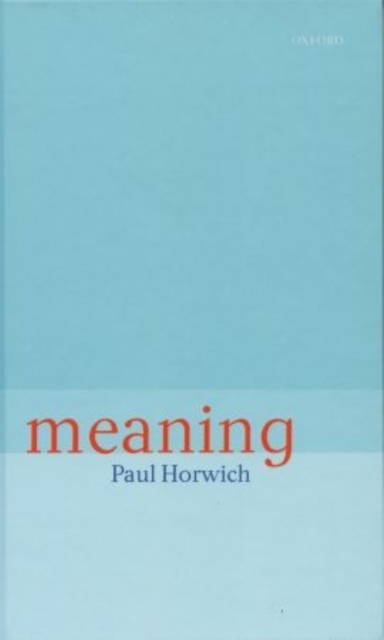 Meaning, Paperback / softback Book