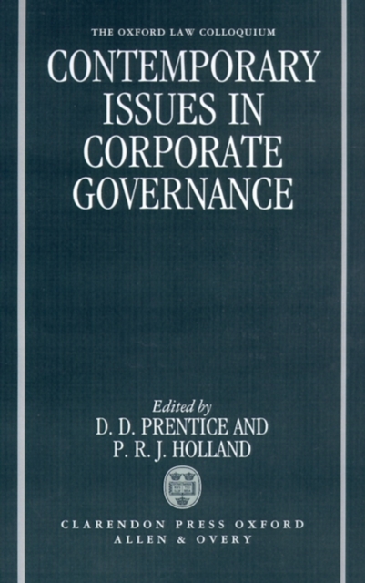 Contemporary Issues in Corporate Governance, Hardback Book