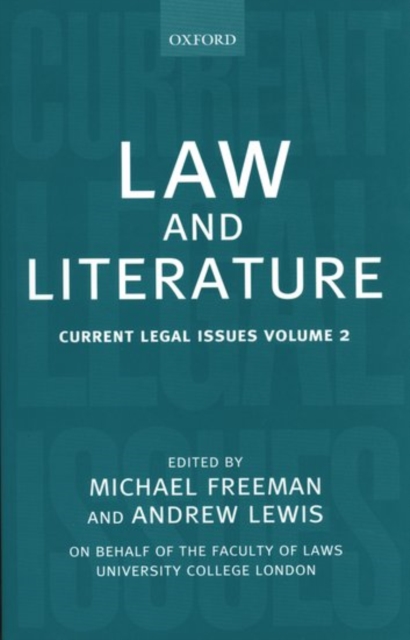 Law and Literature : Current Legal Issues Volume 2, Hardback Book