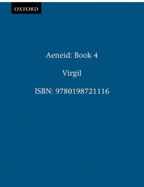 Aeneid: Book 4, Paperback / softback Book