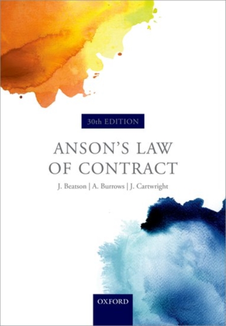 Anson's Law of Contract, Paperback / softback Book