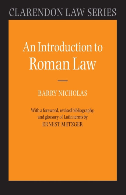 An Introduction to Roman Law, Paperback / softback Book