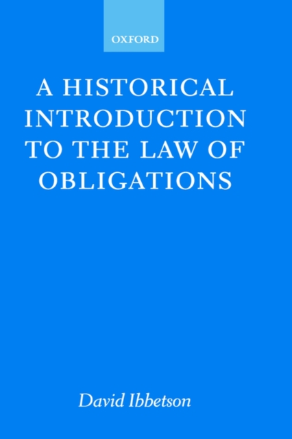 A Historical Introduction to the Law of Obligations, Paperback / softback Book