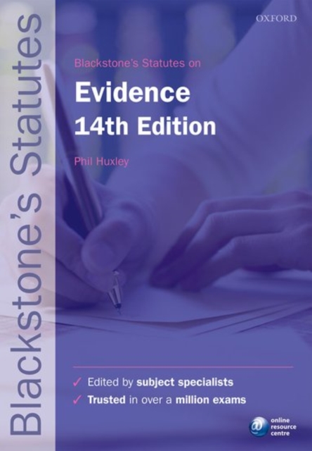 Blackstone's Statutes on Evidence, Paperback / softback Book