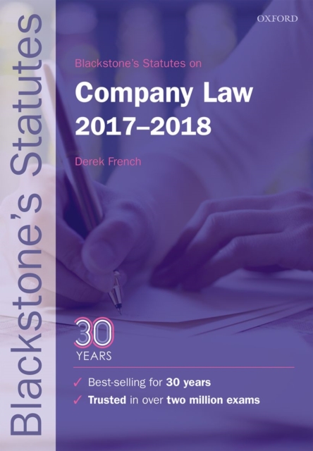 Blackstone's Statutes on Company Law 2017-2018, Paperback / softback Book