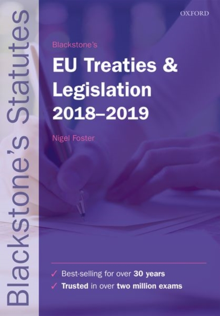 Blackstone's EU Treaties & Legislation 2018-2019, Paperback / softback Book