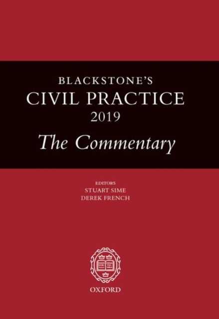 Blackstone's Civil Practice 2019: The Commentary, Paperback / softback Book