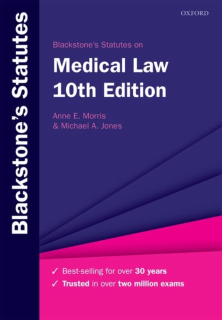 Blackstone's Statutes on Medical Law, Paperback / softback Book