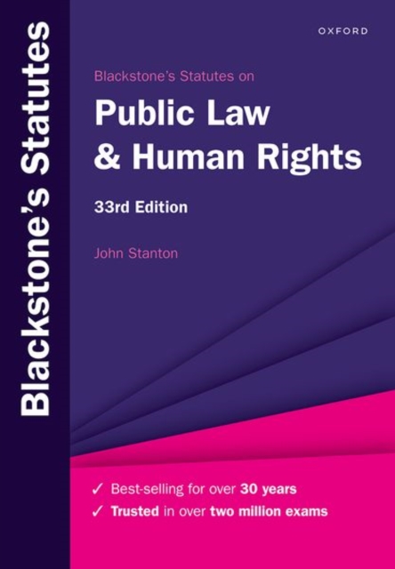 Blackstone's Statutes on Public Law & Human Rights, Paperback / softback Book