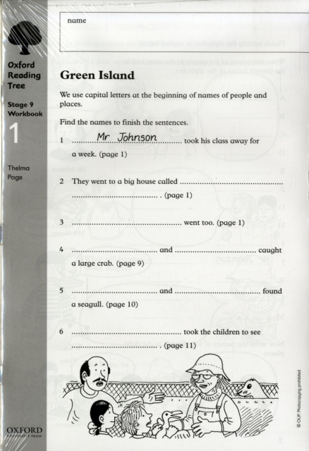 Oxford Reading Tree: Level 9: Workbooks: Workbook 1: Green Island and Storm Castle ( Pack of 6), Paperback / softback Book