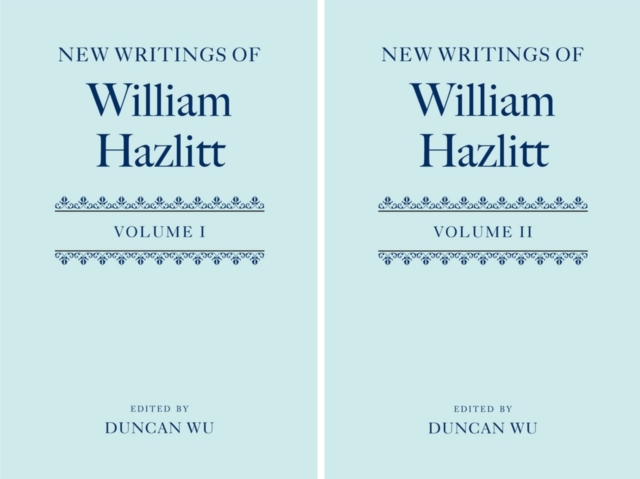 New Writings of William Hazlitt, Multiple-component retail product Book