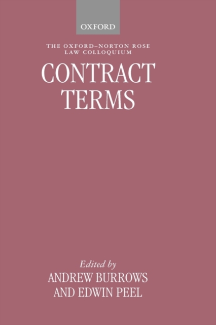 Contract Terms, Hardback Book