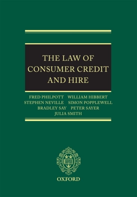 The Law of Consumer Credit and Hire, Hardback Book