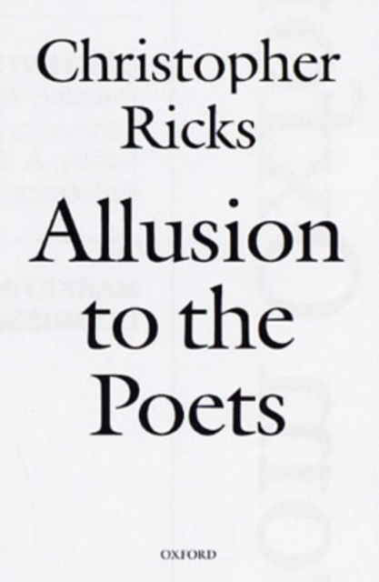 Allusion to the Poets, Paperback / softback Book